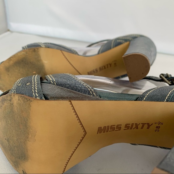 Miss Sixty Retro Shaka Heels Blue CA - Picture 6 of 8
